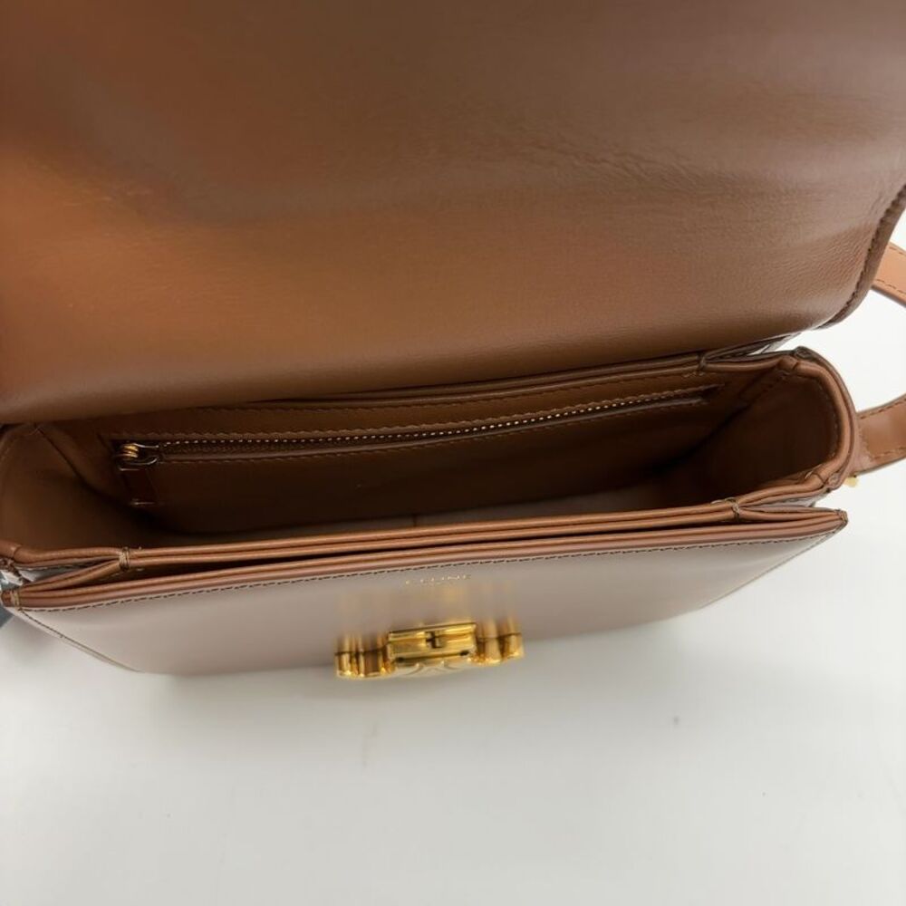 Celine Bronze Calfskin Teen Triomphe Bag - Picture 6 of 8
